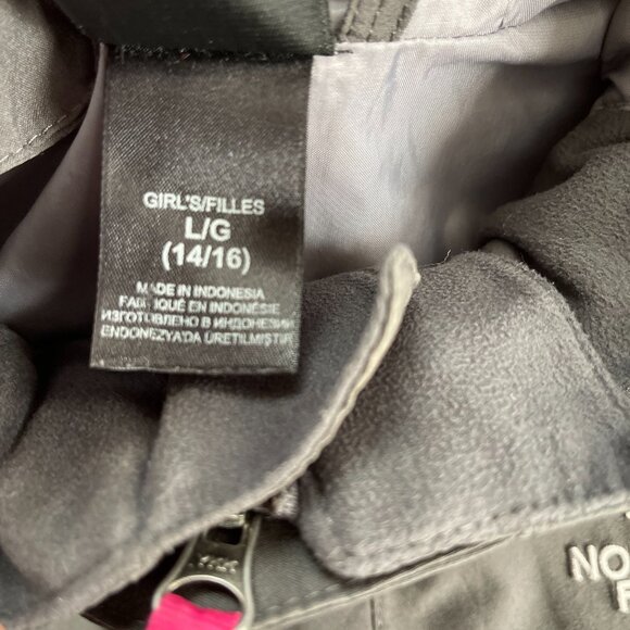 THE NORTH FACE KIRA Ski Rain JACKET Shell GIRLS Large 14/16 MSRP $170 Gray/Pink - Picture 4 of 6